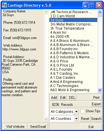 Castings Directory - ScreenShot